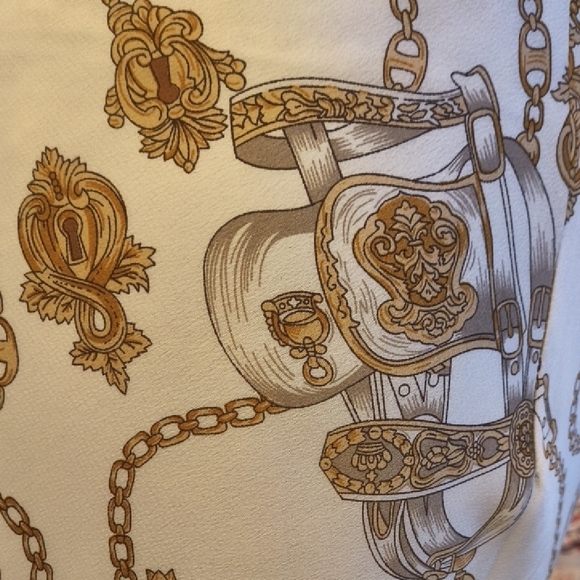 Polly Elegant Chain Print Midi Skirt - Picture 7 of 7